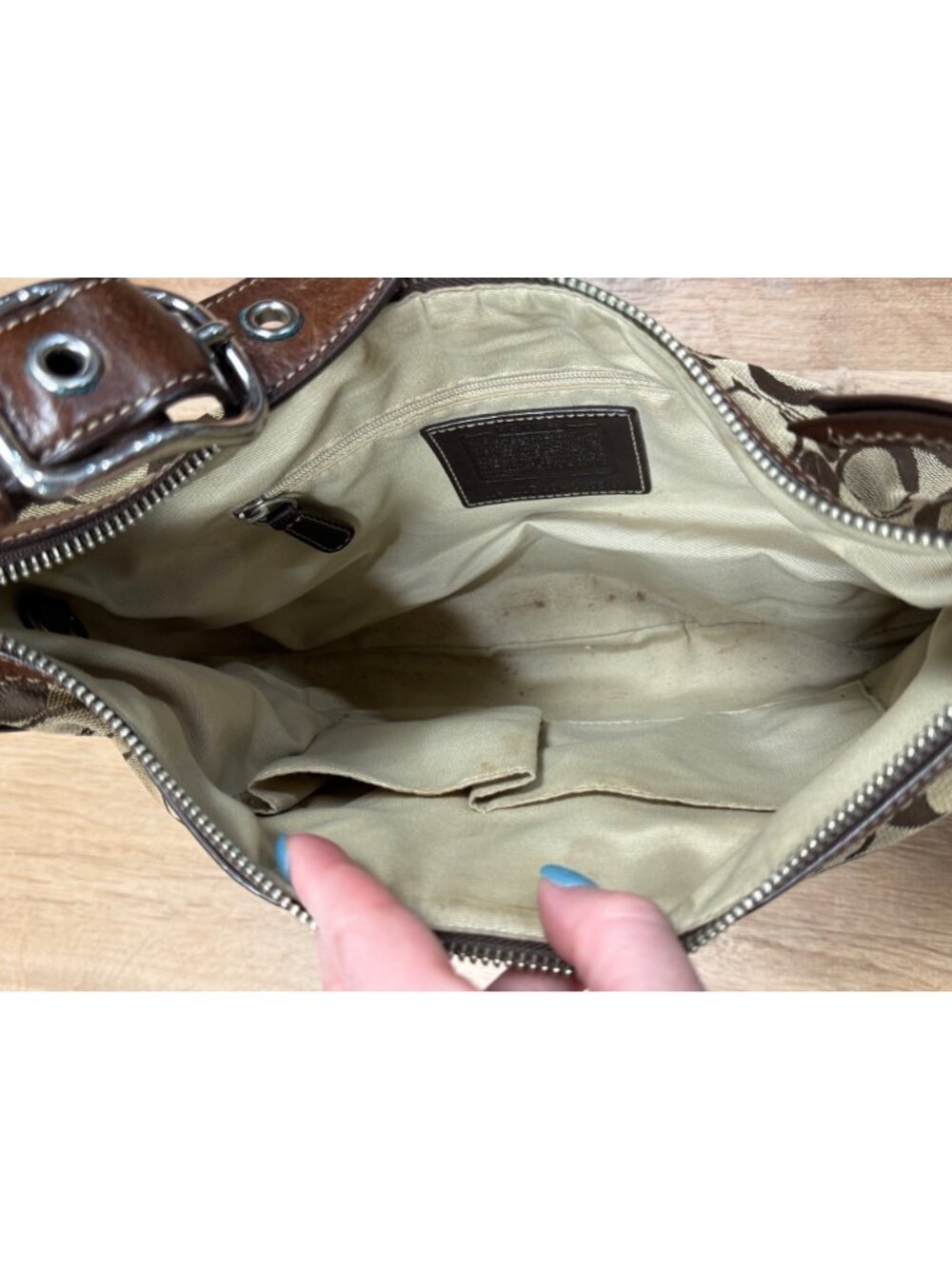 Coach 11576 Hampton Jacquard Signature Hobo Bag - Picture 6 of 7